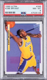 1996-97 Fleer Ultra #266 Kobe Bryant Rookie Card - PSA NM-MT 8